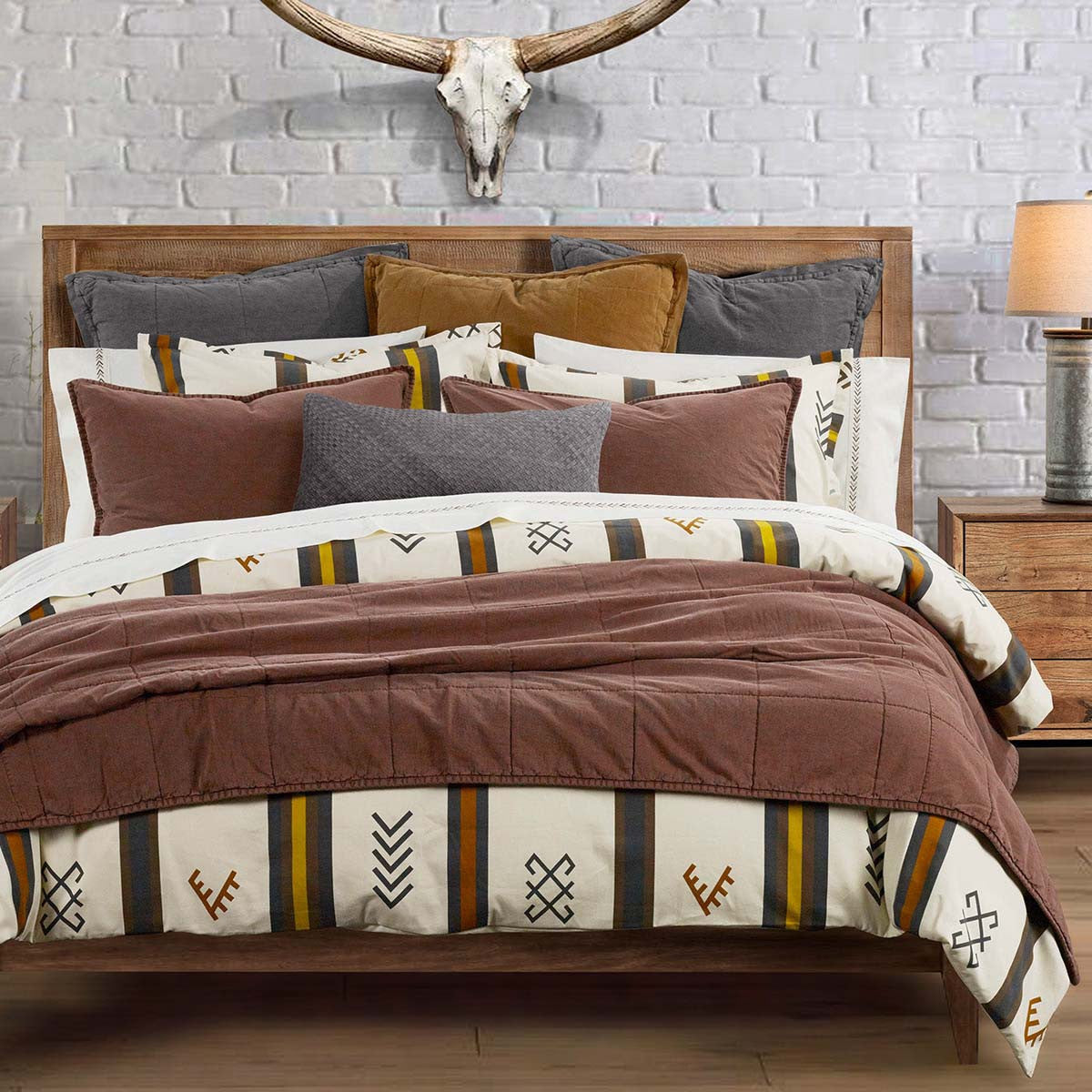 Aztec Stripe Duvet Set - Queen