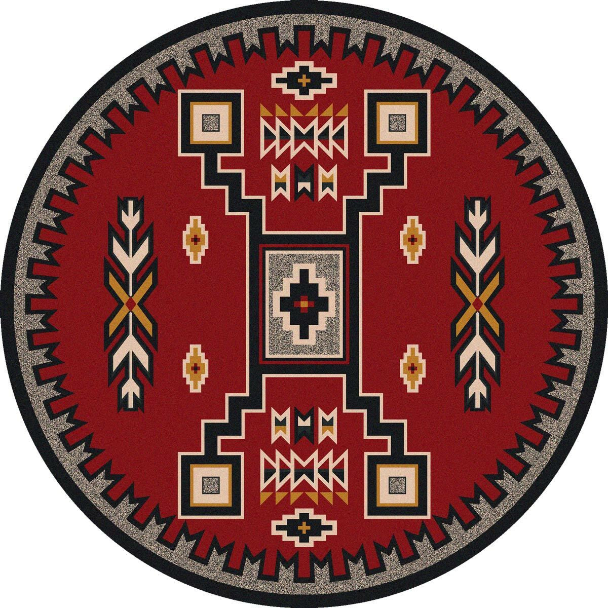 Firestorm Southwestern Rug - 8 Ft. Round