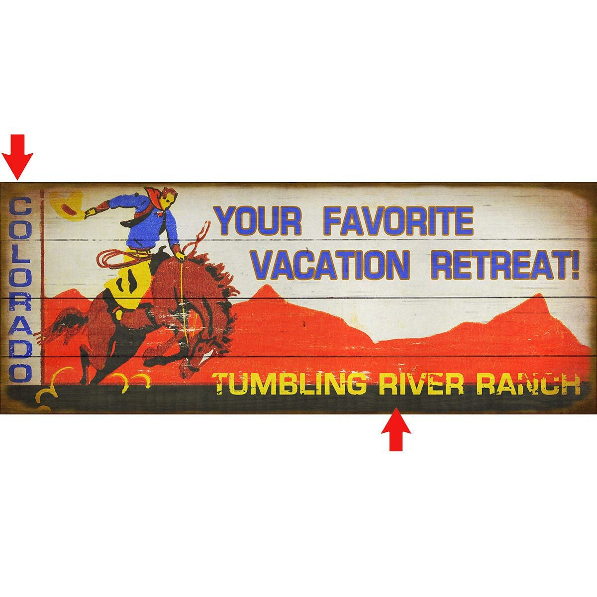 Vacation Retreat Personalized Sign - 17 x 44