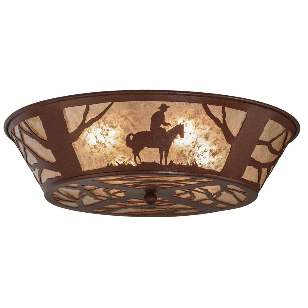 Western Cowboy Flush Mount Ceiling Light