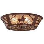 Western Cowboy Flush Mount Ceiling Light