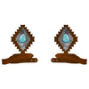 Desert Diamond with Turquoise Stone Tie Backs - Set of 2