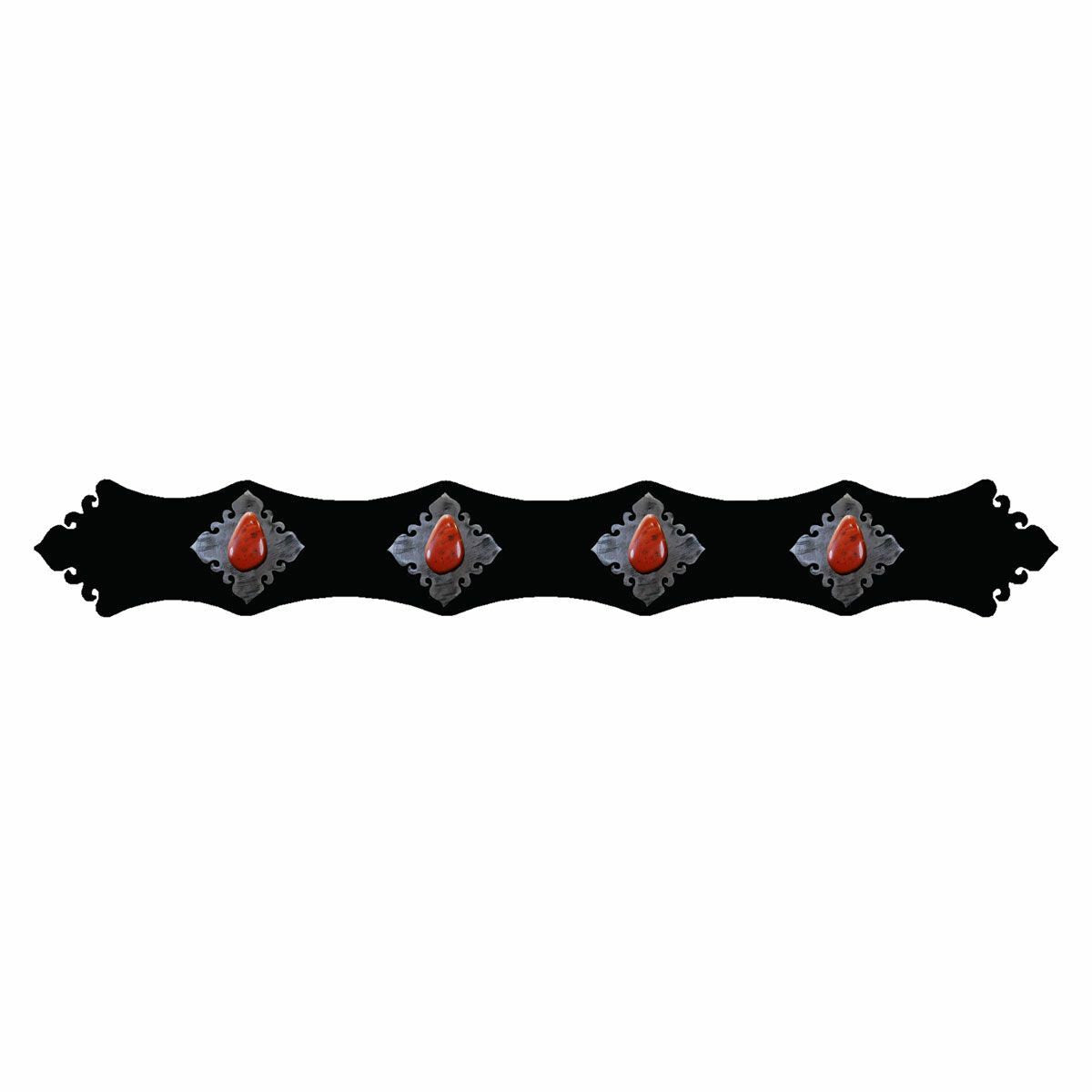 Red Jasper Stone Rug Rail - 24 Inch