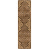 Tooled Leather Scroll & Weave Rug - 2 x 8