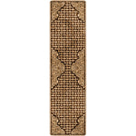 Tooled Leather Scroll & Weave Rug - 2 x 8