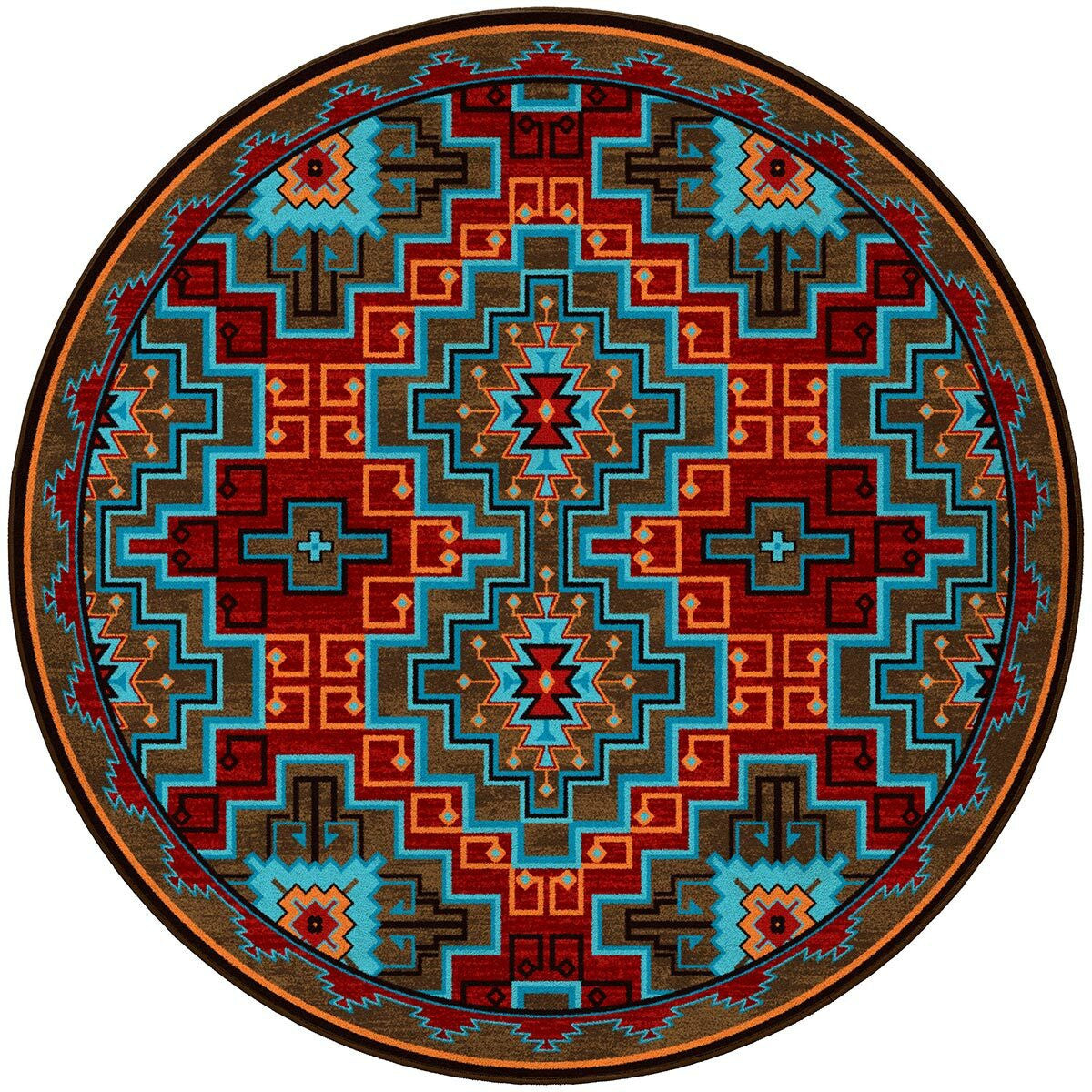 Fire Dancers Rug - 8 Ft. Round