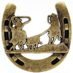 Roping Cowboys in Horseshoe Knobs - Set of 2