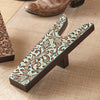 Floral Turquoise Tooled Leather Boot Jack