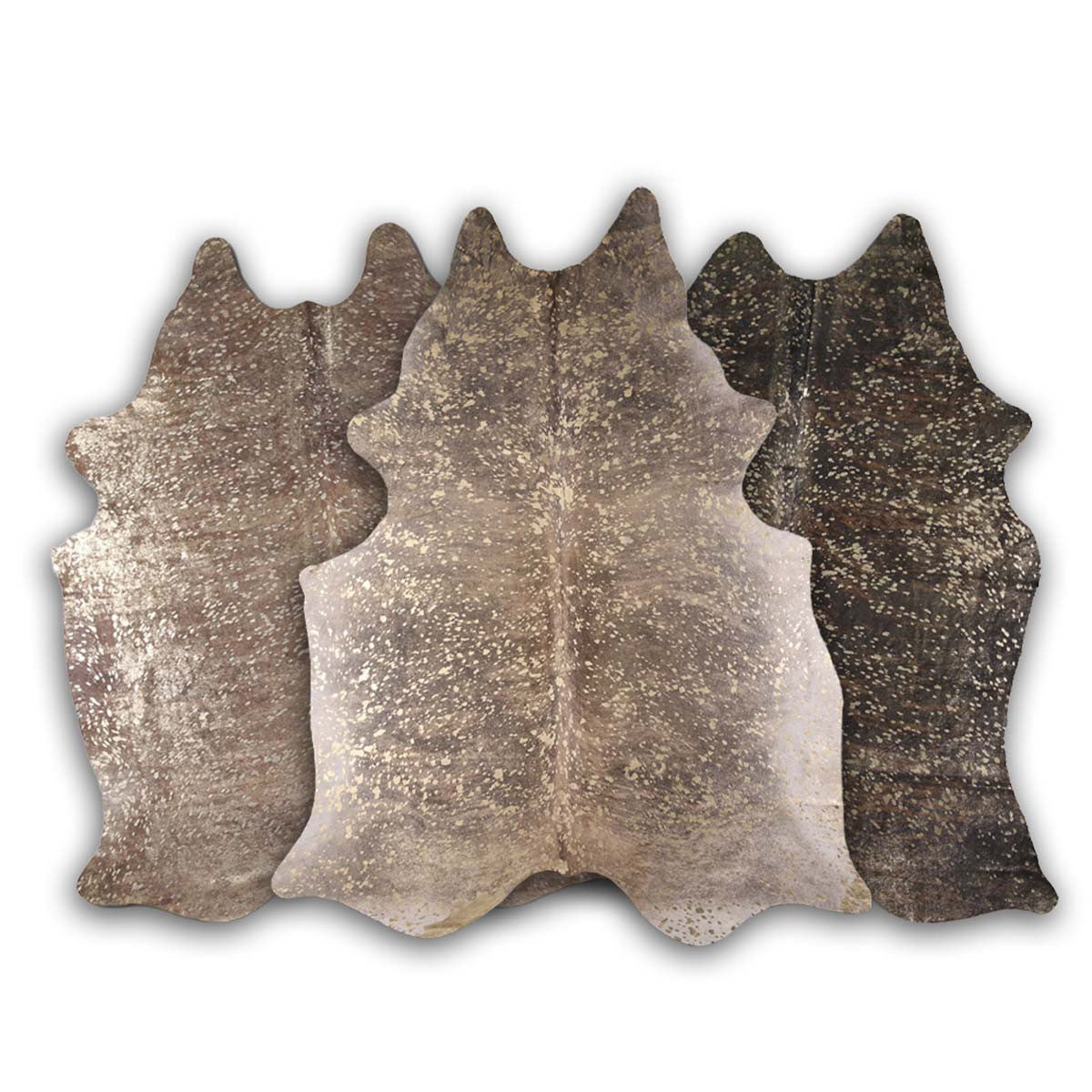 Gold Specked Brindle Cowhide Rug - Large