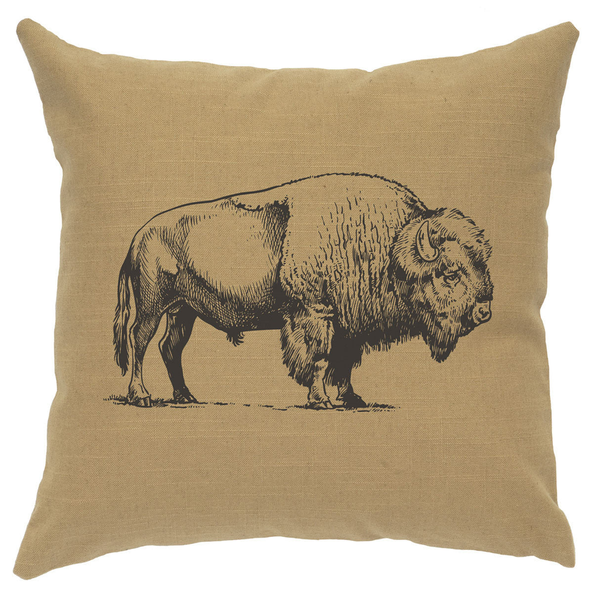 Buffalo Linen Pillow - Straw