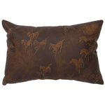 Settler Leather Rectangle Pillow with Leather Back