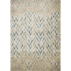 Ivory & Blue Chevron Rug - 8 Ft. Round