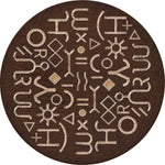 Cattle Ranch Brands Rug - 8 Ft. Round