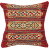 Tribal Stripes Square Accent Pillow - Red