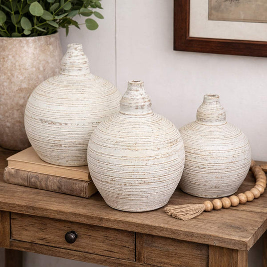 Heritage Clay Pots - Set of 3