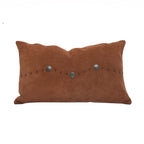 Silver Stud Western Lumbar Pillow - Tobacco
