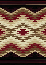Star Burst Red Rug - 3 x 4