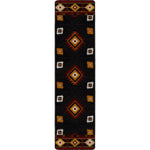 Diamond Creek Black & Tan Rug - 2 x 8