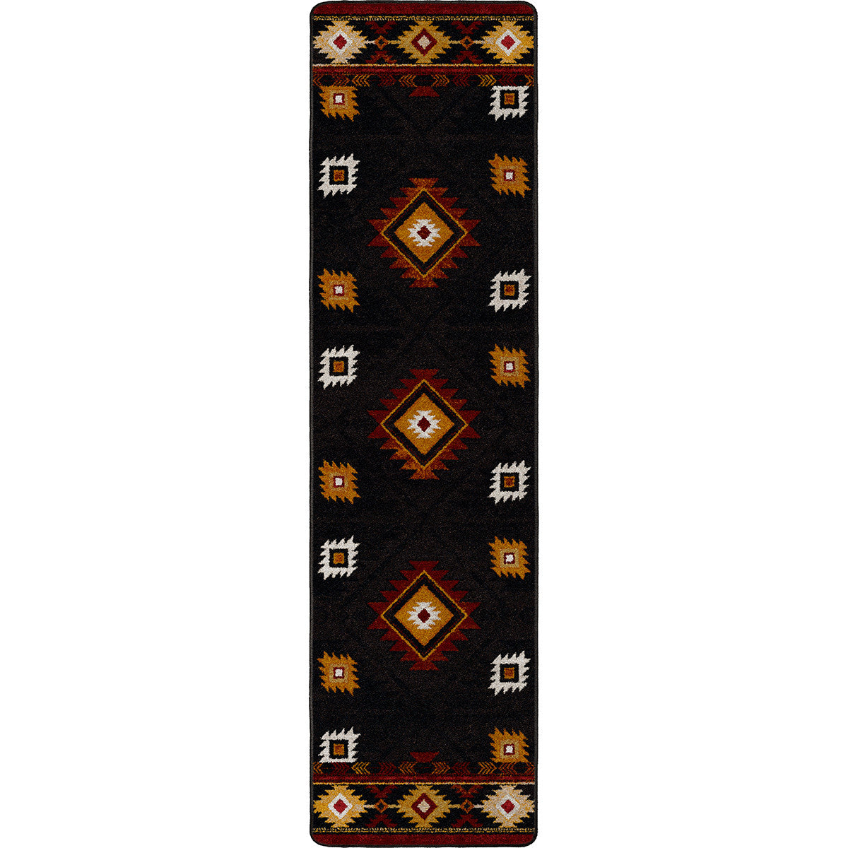Diamond Creek Black & Tan Rug - 2 x 8