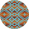 Sacred Trail Red Burst Rug - 8 Ft. Round