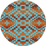 Sacred Trail Red Burst Rug - 8 Ft. Round