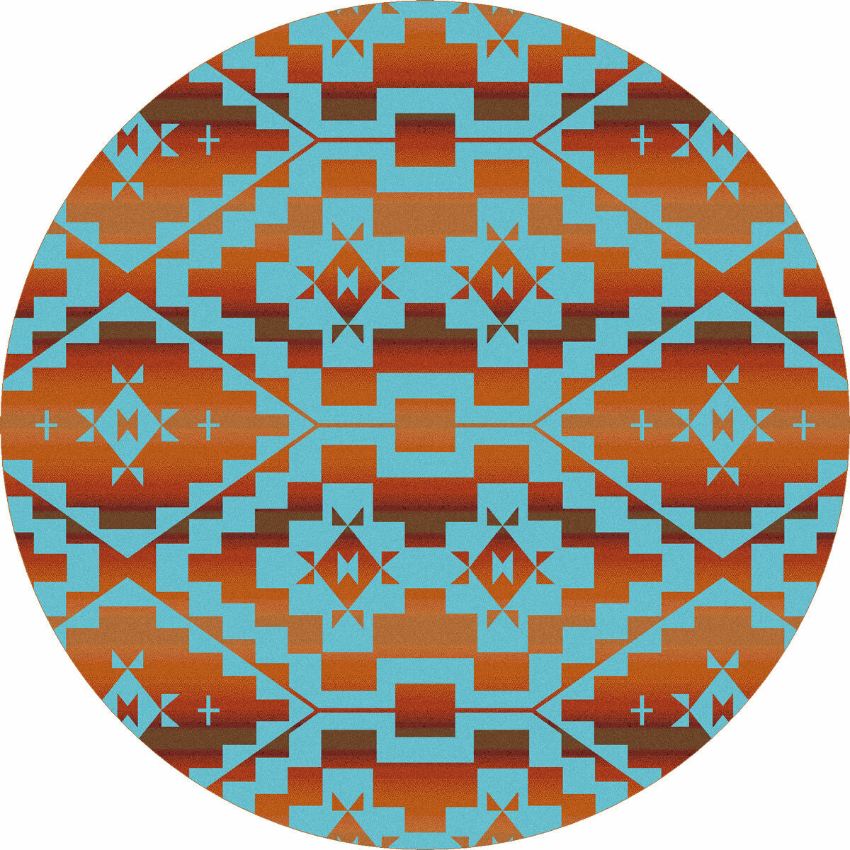 Sacred Trail Red Burst Rug - 8 Ft. Round