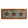 Turquoise Star Bath Runner