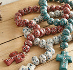 Southwest 25 Inch Rosary Beads - Red - OVERSTOCK