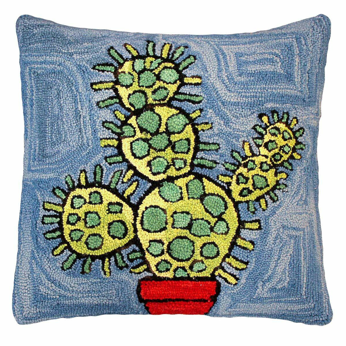 Bloomers I Hooked Wool Pillow
