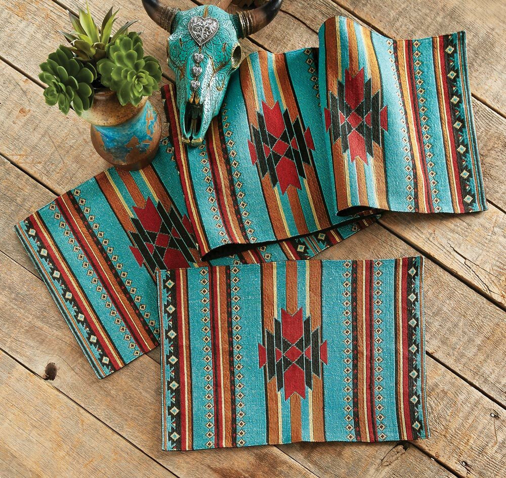 San Juan Turquoise Table Runner - OUT OF STOCK UNTIL 10/07/2026