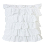 Tiered Ruffled Eyelet Pillow
