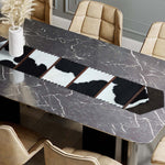 Fringed Holstein Leather Table Runner - 120 Inch