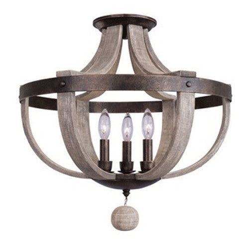 Harper 3 Light Semi Flush Fixture