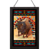 Native Bison Stained Glass Art