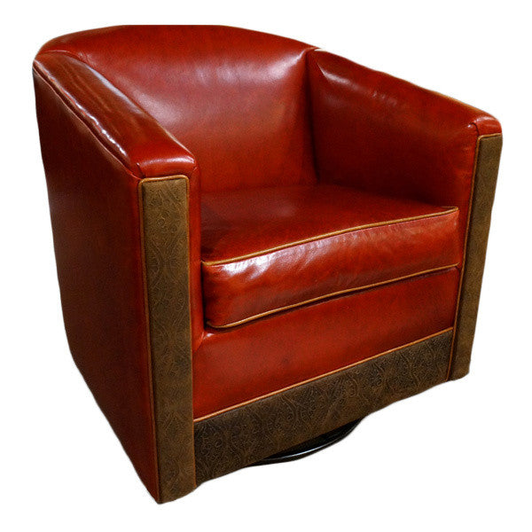Red Ranch Swivel Glider