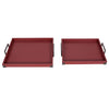 Red Riviera Trays - Set of 2