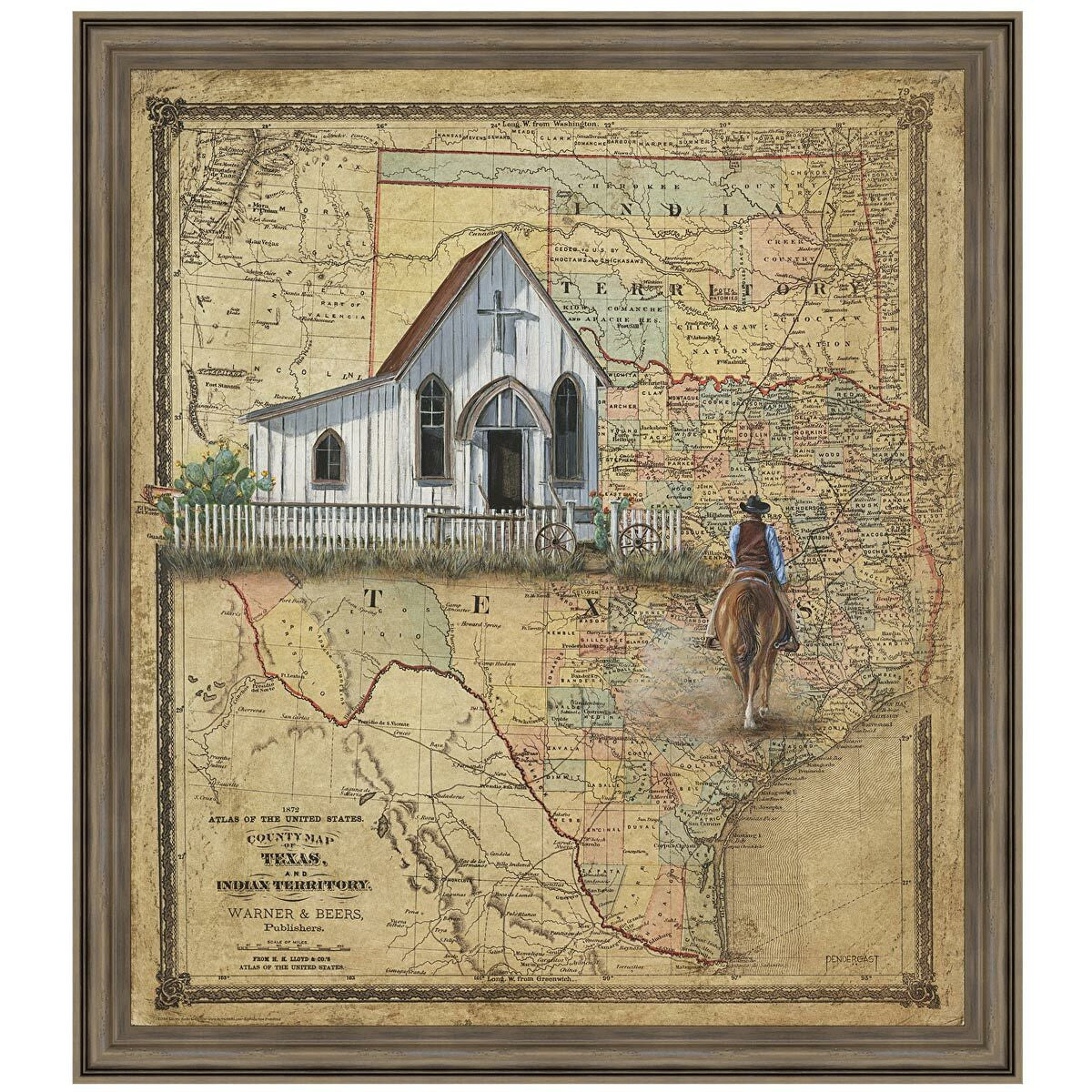 Homestead Map Canvas Art