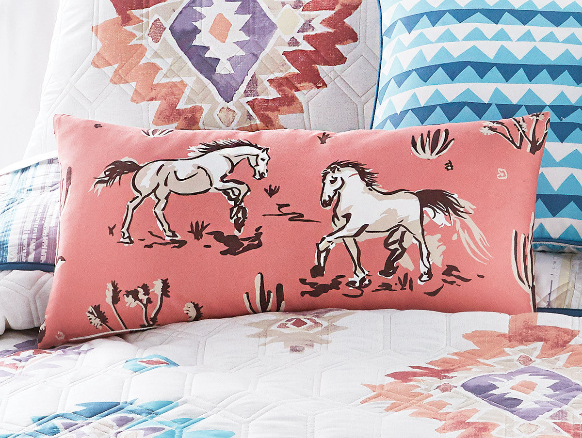 Tribal Diamonds Horse Pillow