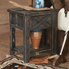 Barnwood Double X Nightstand