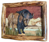 Hand Carved Buffalo Wood Wall Art