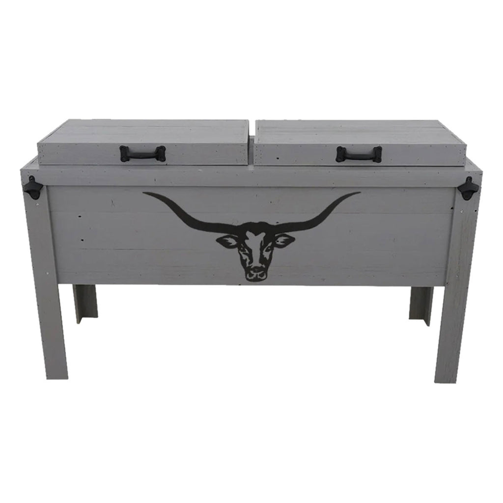 Longhorn Face Double Cooler - Gray