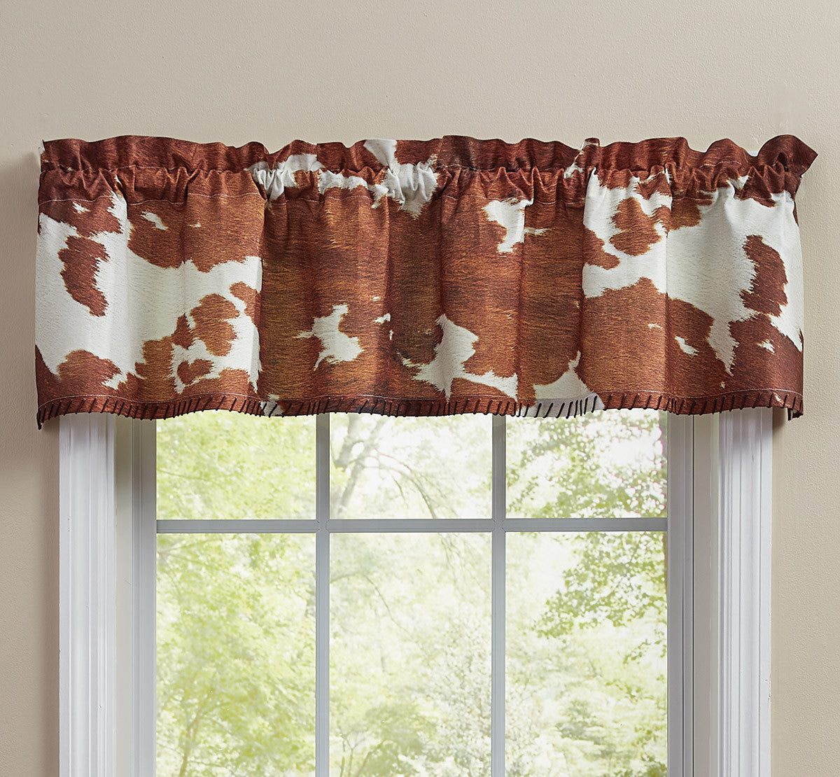 Cowhide Ranch Valance