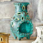 Southwestern Mesa Clay Chimenea - Turquoise - SALE