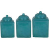 Savannah Turquoise Canister Set - 3 pcs