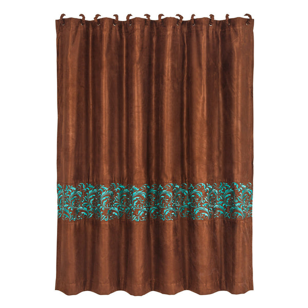 Western Scroll Shower Curtain