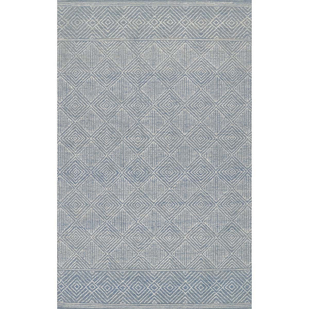 Prairie Palette Geometric Blue Rug - 2 x 8