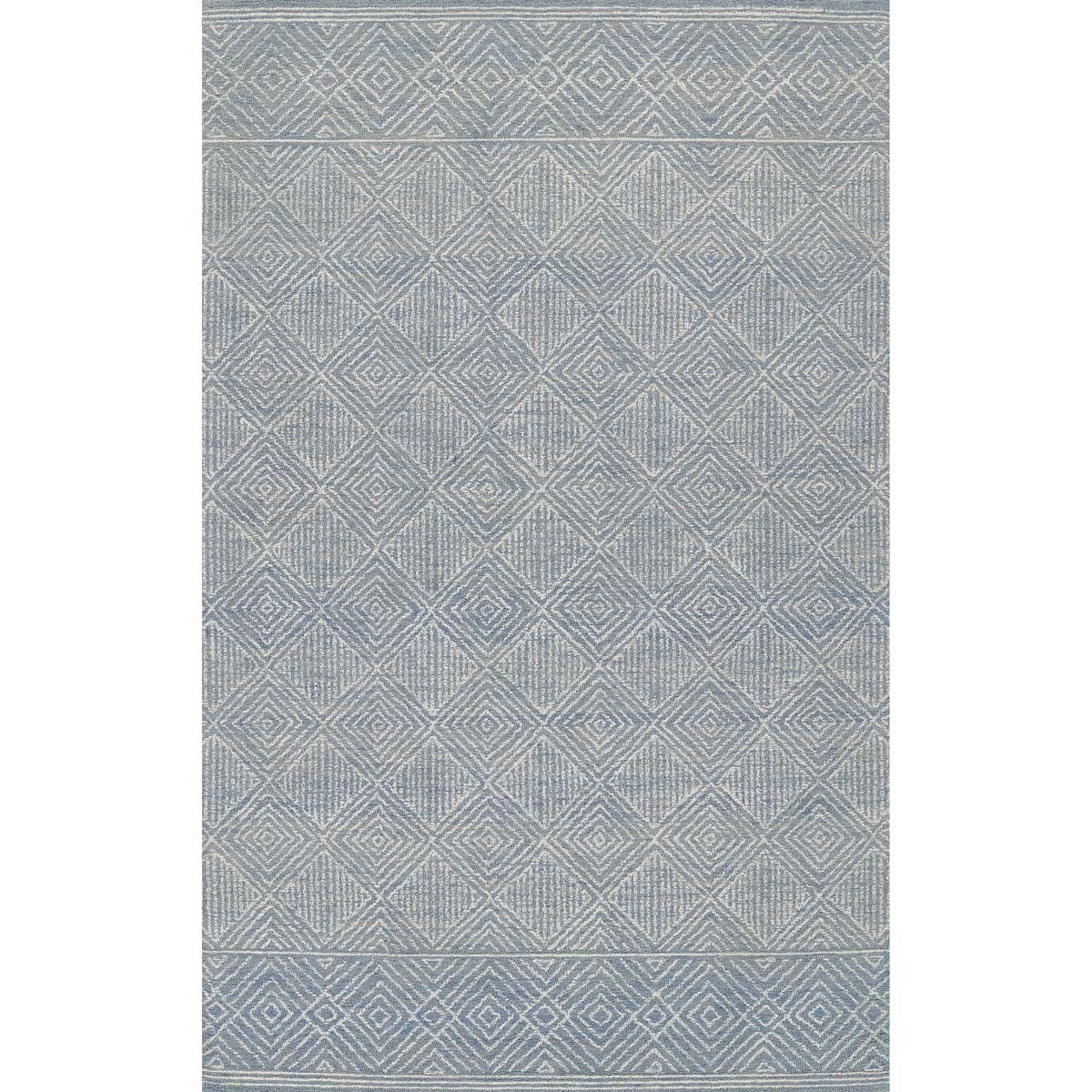 Prairie Palette Geometric Blue Rug - 2 x 8