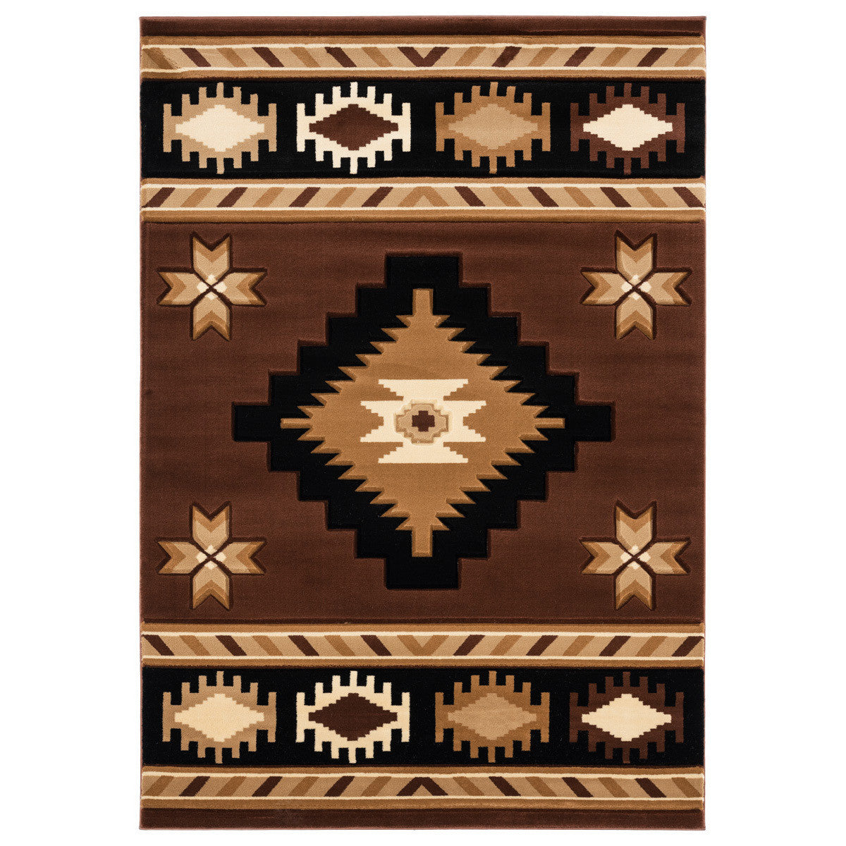 Star Vision Brown Rug - 3 x 4