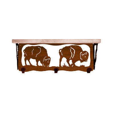 Buffalo 20 Inch Pine Hook Shelf