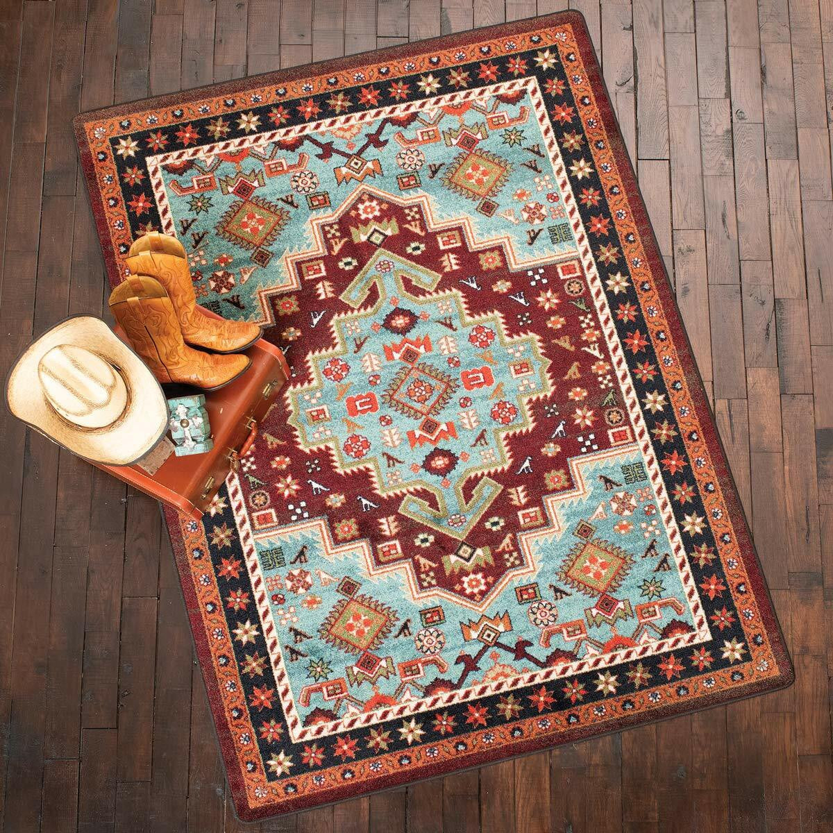Turquoise Canyon Rug - 2 x 8